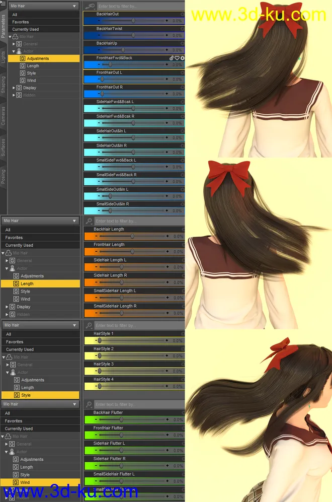 Mio Character and Mio Hair for Genesis 8 and 8.1 Females模型的图片10