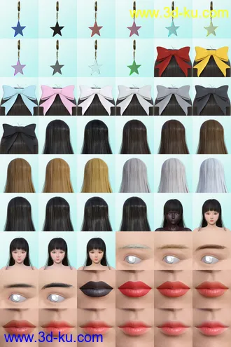 3D打印模型Mio Character and Mio Hair for Genesis 8 and 8.1 Females的图片