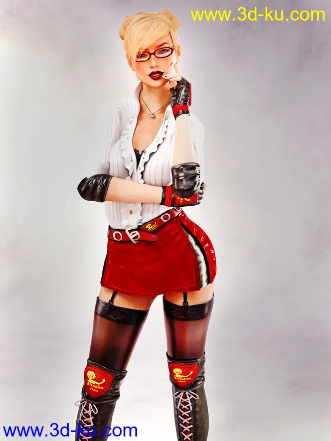 Miss Spencer Outfit For Daz3D G2, G3 and G8 Females模型的图片1
