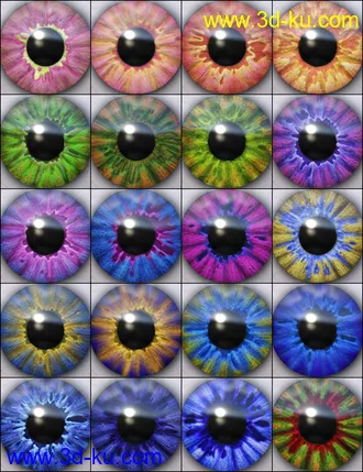 3D打印模型MMX Beautiful Eyes 2 for Genesis 3 and 8的图片