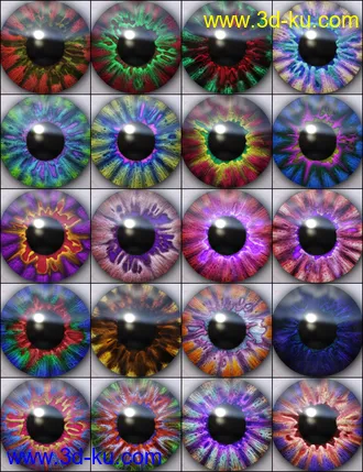 3D打印模型MMX Beautiful Eyes 2 for Genesis 3 and 8的图片