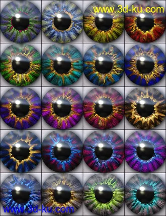 3D打印模型MMX Beautiful Eyes 2 for Genesis 3 and 8的图片