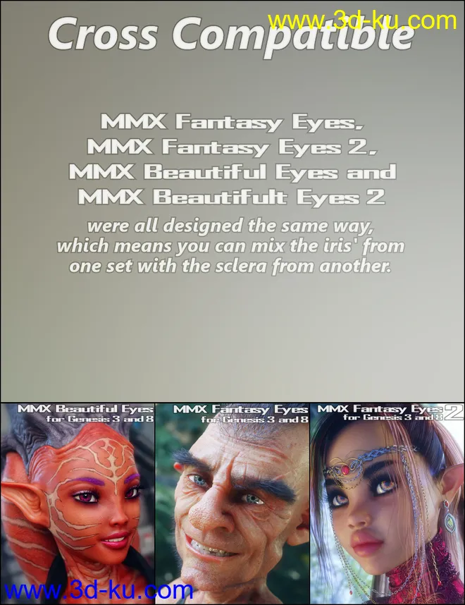 MMX Beautiful Eyes 2 for Genesis 3 and 8模型的图片14