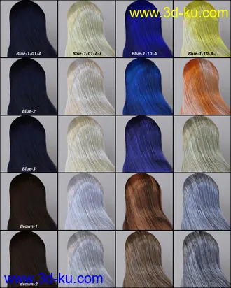 3D打印模型MMX Blended Dual Lobe Hair Shader Resource Pack for Iray的图片