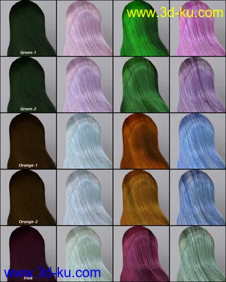 3D打印模型MMX Blended Dual Lobe Hair Shader Resource Pack for Iray的图片