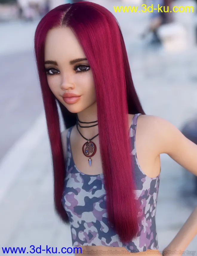 MMX Blended Dual Lobe Hair Shader Resource Pack for Iray模型的图片5