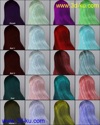 3D打印模型MMX Blended Dual Lobe Hair Shader Resource Pack for Iray的图片