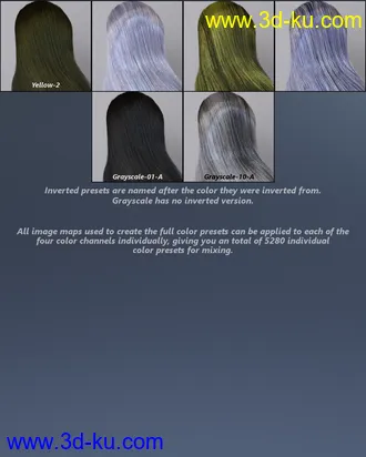 3D打印模型MMX Blended Dual Lobe Hair Shader Resource Pack for Iray的图片