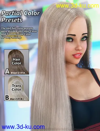 3D打印模型MMX Blended Dual Lobe Hair Shader Resource Pack for Iray的图片