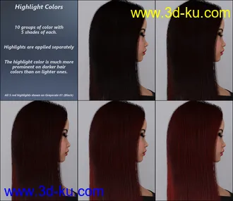 3D打印模型MMX Blended Dual Lobe Hair Shader Resource Pack for Iray的图片
