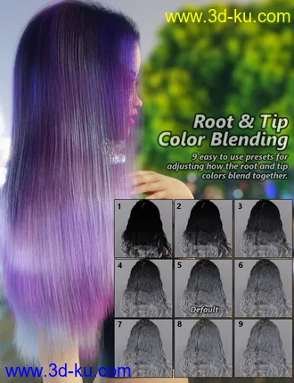 3D打印模型MMX Blended Dual Lobe Hair Shader Resource Pack for Iray的图片