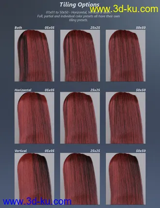 3D打印模型MMX Blended Dual Lobe Hair Shader Resource Pack for Iray的图片