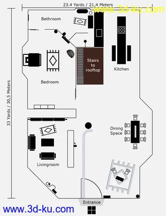 3D打印模型Modern Appartment的图片
