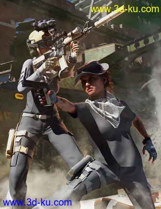 3D打印模型Modern Military Outfit for Genesis 8 Females的图片