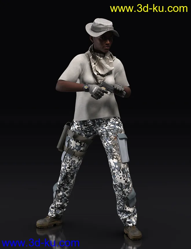 Modern Military Outfit for Genesis 8 Females模型的图片3