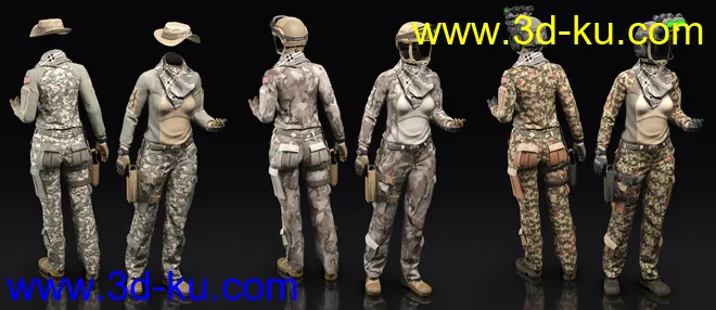 Modern Military Outfit for Genesis 8 Females模型的图片5