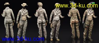 3D打印模型Modern Military Outfit for Genesis 8 Females的图片