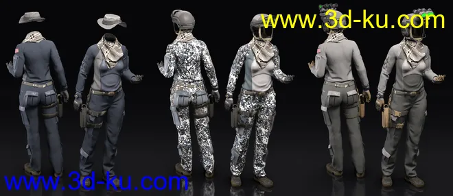 Modern Military Outfit for Genesis 8 Females模型的图片6