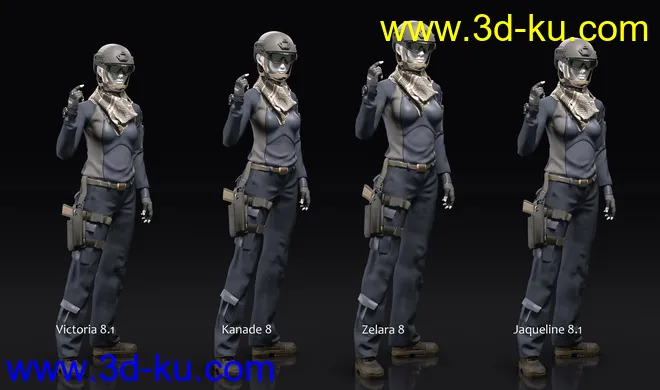 Modern Military Outfit for Genesis 8 Females模型的图片7