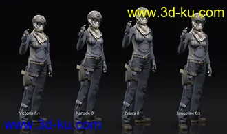 3D打印模型Modern Military Outfit for Genesis 8 Females的图片