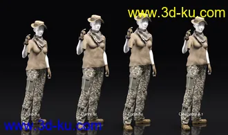 3D打印模型Modern Military Outfit for Genesis 8 Females的图片