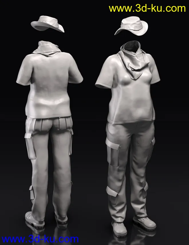 Modern Military Outfit for Genesis 8 Females模型的图片9