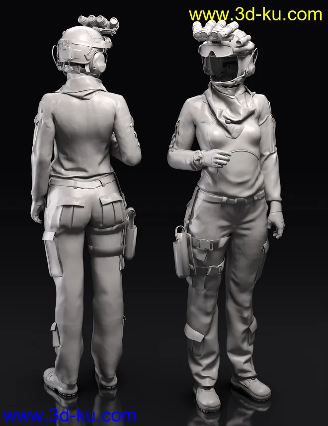 Modern Military Outfit for Genesis 8 Females模型的图片10