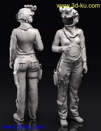 3D打印模型Modern Military Outfit for Genesis 8 Females的图片