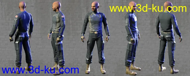 Modern Military Outfit for Genesis 8 Males模型的图片3