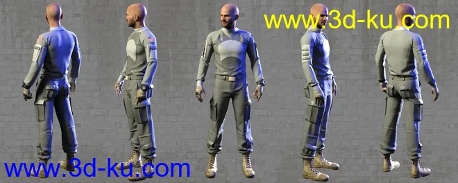 Modern Military Outfit for Genesis 8 Males模型的图片4