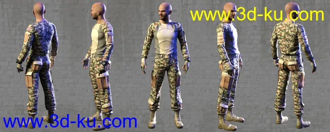 Modern Military Outfit for Genesis 8 Males模型的图片5