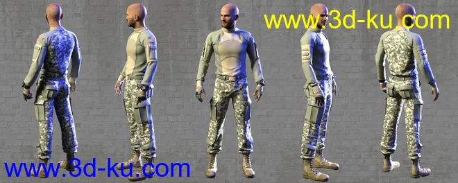 Modern Military Outfit for Genesis 8 Males模型的图片6
