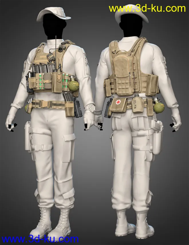 Modern Military Outfit Props and Accessories模型的图片4