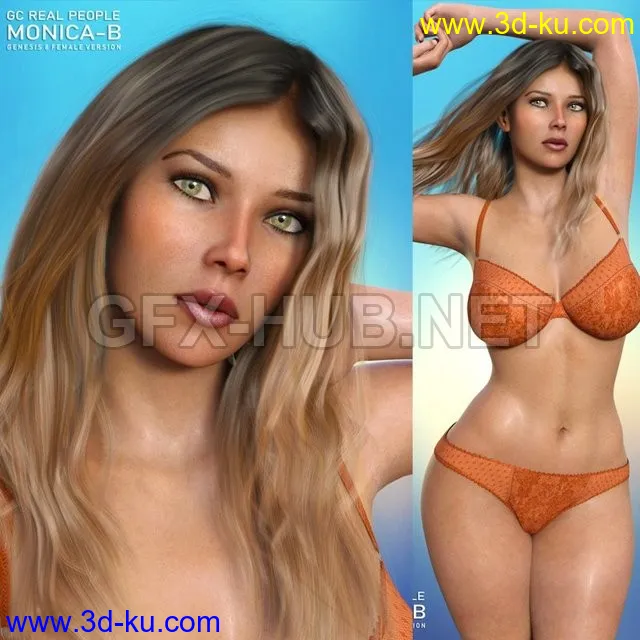 Monica-B For Genesis 8 Female模型的图片1