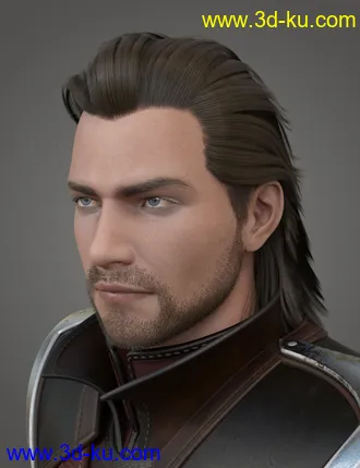 3D打印模型Monster Slayer Hair and Beard for Genesis 8 Males的图片