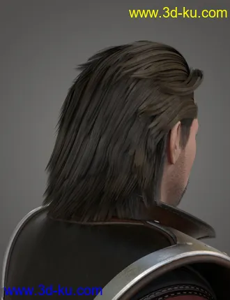 3D打印模型Monster Slayer Hair and Beard for Genesis 8 Males的图片