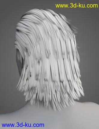 3D打印模型Monster Slayer Hair and Beard for Genesis 8 Males的图片