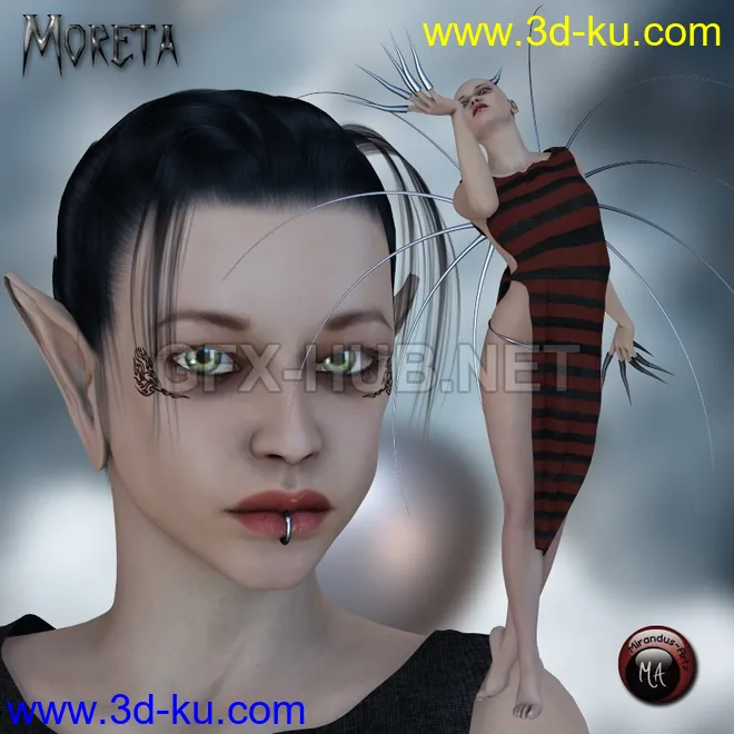 Moreta - Character and outfit for V4模型的图片1