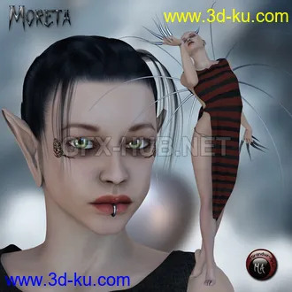 3D打印模型Moreta - Character and outfit for V4的图片