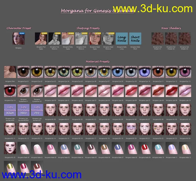 Morgana for Genesis 8 Female模型的图片13