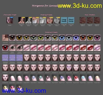 3D打印模型Morgana for Genesis 8 Female的图片