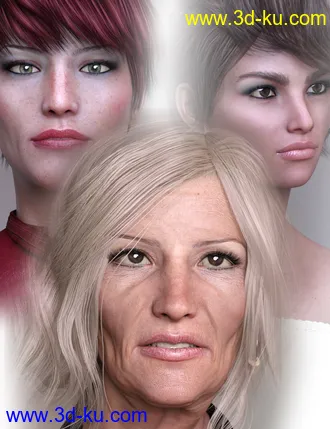 3D打印模型Mother and Daughters HD for Genesis 8 Female的图片