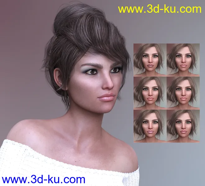 Mother and Daughters HD for Genesis 8 Female模型的图片11