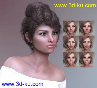 3D打印模型Mother and Daughters HD for Genesis 8 Female的图片