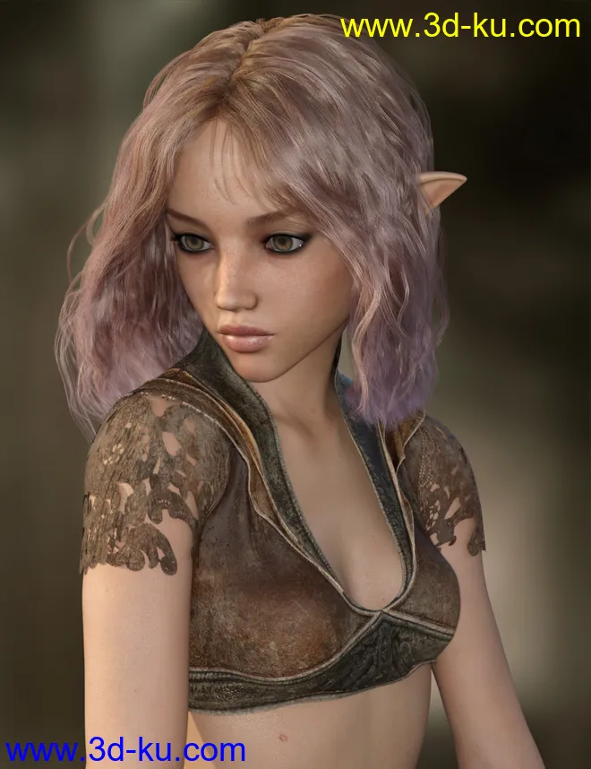 MRL dForce Mid Length Hair for Genesis 8 Female模型的图片2