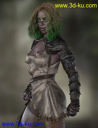 3D打印模型MRL dForce Mid Length Hair for Genesis 8 Female的图片