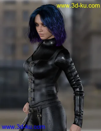 3D打印模型MRL dForce Mid Length Hair for Genesis 8 Female的图片