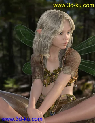 3D打印模型MRL dForce Mid Length Hair for Genesis 8 Female的图片