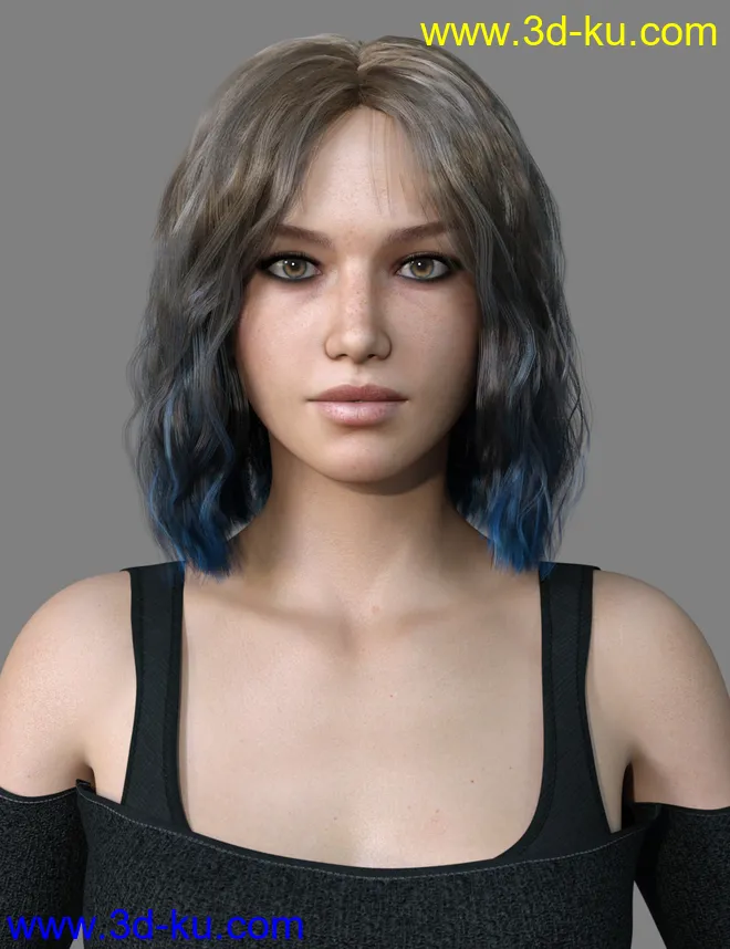 MRL dForce Mid Length Hair for Genesis 8 Female模型的图片8