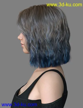 3D打印模型MRL dForce Mid Length Hair for Genesis 8 Female的图片